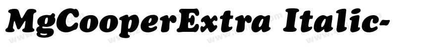 MgCooperExtra Italic字体转换
